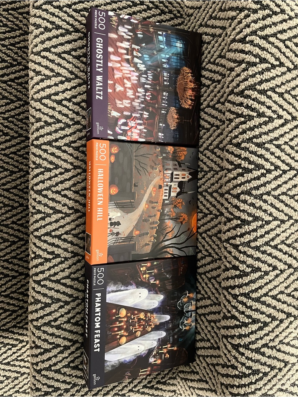 3- 500 piece Galison Halloween puzzles